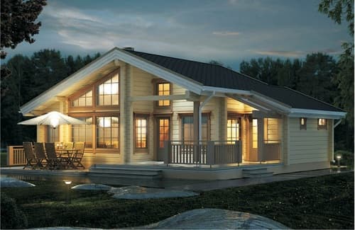 economic natural  wooden house